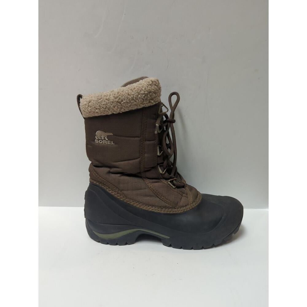 Sorel Cumberland Womens Thinsulate Oliv Green/Black Winter Boots Size 6 1436-969